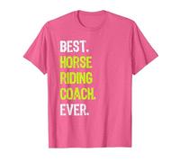 Best Horse Riding Coach Ever T-Shirt, Homme, Rose Chiné, 3XL