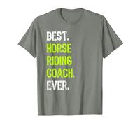 Best Horse Riding Coach Ever T-Shirt, Homme, Vert Kaki chiné, XL