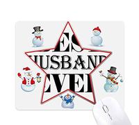 Best Husband Ever Quote Christmas Snowman Family Star Mouse Pad