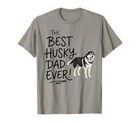 Best Husky Dad Ever Script Style Sibérien Husky Fête des pères T-Shirt