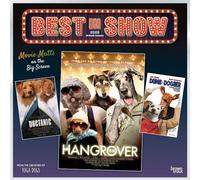 Best in Show Officiel | Calendrier mural mensuel carré 2026 30,5 x 61 cm | Sans plastique | BrownTrout | Chiens dans les films animaux de compagnie canins