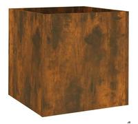 BEST""Jardinière Chêne fumé 40 x 40 x 40 cm Bois d'ingénierie Bac à Fleurs/Pot de Plantes/Boîte à Fleurs Jardin Patio Terra