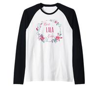 Best Lala Ever avec motif floral rose Manche Raglan