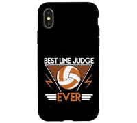 Best Line Judge Ever Funny Volleyball Arbitre Sport Team Fun Coque pour iPhone X/XS