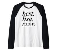 Best Lisa Ever Nom personnalisé Femme Fille BFF Friend Manche Raglan