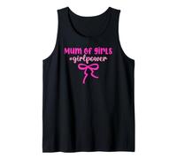 Best Love for Mother's Day Pink Bow Coquette Mum of Girls Débardeur