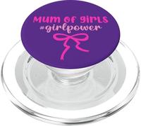 Best Love for Mother's Day Pink Bow Coquette Mum of Girls PopSockets PopGrip pour MagSafe
