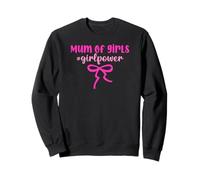 Best Love for Mother's Day Pink Bow Coquette Mum of Girls Sweatshirt