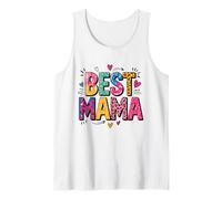Best Mama Colorful Heart Pattern Débardeur