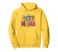Best Mama Colorful Heart Pattern Sweat à Capuche
