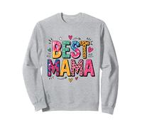 Best Mama Colorful Heart Pattern Sweatshirt