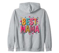 Best Mama Leopard Cheetah Print Hearts Fun Sweat à Capuche