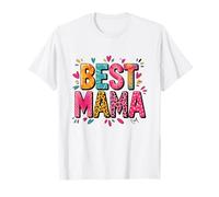 Best Mama Leopard Cheetah Print Hearts Fun T-Shirt
