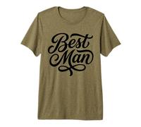 Best Man Script Fête de Mariage Groomsman T-Shirt Haut de Gamme