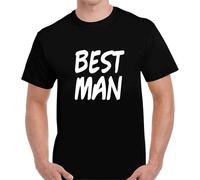 Best Man Wedding Black T-Shirt Mens Funny Tshirt Tee Black Manches Courtes(XX-Large)
