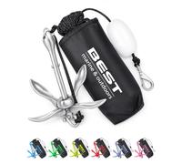 Best Marine Ancre de Kayak avec Corde de 12 m - Accessoires de qualité supérieure - 1,6 kg - Accessoires pour Kayak de pêche, canoë, Jet-Ski, Planche à pagaie Sup et Petits Bateaux - Kit d'ancrage