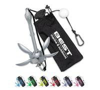 Best Marine Ancre de Kayak avec Corde de 12 m - Accessoires de qualité supérieure - 1,6 kg - Accessoires pour Kayak de pêche, canoë, Jet-Ski, Planche à pagaie Sup et Petits Bateaux - Kit d'ancrage