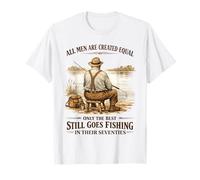 Best Men Fishing in Seventies 70s Angler Fisherman Grandpa T-Shirt