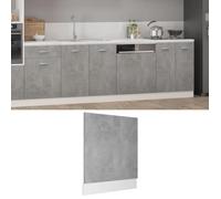 BEST-MEUBLE* Panneau de lave-vaisselle Gris béton 59,5x3x67cm|ARMOIRE BUFFET Meuble haut Meuble bas Cuisine(5349)