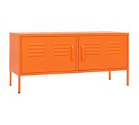 BEST""Meuble TV - Armoire de Télévision - console de jeu Orange 105 x 35 x 50 cm Acier Nov400691