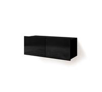 Best Mobilier Meuble TV Alix modulable 2 portes 100 cm Panneaux de particules Noir