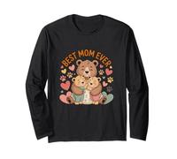 Best Mom Ever Cute Bear Fête des Mères Manche Longue