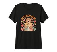 Best Mom Ever Cute Bear Fête des Mères T-Shirt Haut de Gamme