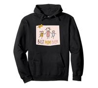 Best Mom Ever Dessin Mignon Maman Fête des Mères Enfant Sweat à Capuche