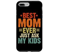 Best Mom Ever Just Ask My Kids Famille rétro pour Femme Coque pour iPhone 7 Plus/8 Plus
