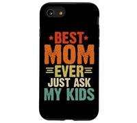 Best Mom Ever Just Ask My Kids Famille rétro pour Femme Coque pour iPhone SE (2020) / 7/8