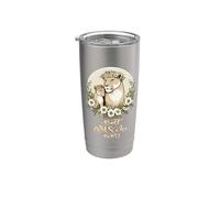 Best Mom Ever Lioness Couronne florale pour maman Gobelet isotherme en acier inoxydable double paroi