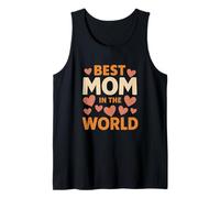 Best Mom in The World Typographie Coeur Rétro Fête des Mères Débardeur