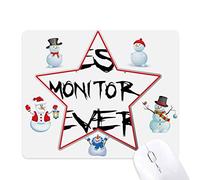 Best Moniter Ever Graduation Season Christmas Snowman Family Star Mouse Pad