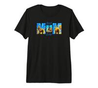 Best Mum Ever Mother's Day Sunflower Blue Vibrant for Mom T-Shirt Haut de Gamme