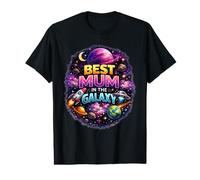 Best Mum in The Galaxy Cute Space Fête des Mères T-Shirt Graphique avec Valeur