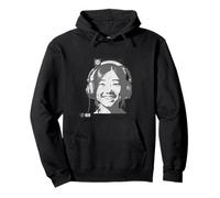 Best Music Collection Jeune femme asiatique avec casque sombre Sweat à Capuche