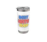 Best Nate Ever - Funny Nate Name Nate Gobelet isotherme en acier inoxydable double paroi