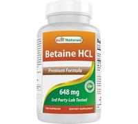 Best Naturals Betaine HCL 648 mg 250 Capsules