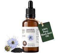 Best Nature's Cosmetics Huile de graines noires - Huile de kumin pressée à froid, non raffinée - Huile naturelle pour la peau et les cheveux pour le visage, le corps, le cuir chevelu, apaise les