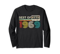 Best Of 1969 Classic Birthday 1969 Cassette Tape Vintage Manche Longue