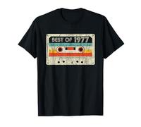 Best Of 1977 Classic Birthday Yrs 1977 Cassette Tape Vintage T-Shirt