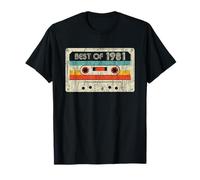 Best Of 1981 Classic Birthday Yrs 1981 Cassette Tape Vintage T-Shirt