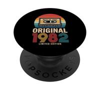 Best of 1982 Cassette Vintage Anniversaire Rétro Musique PopSockets PopGrip Adhésif