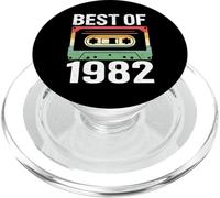 Best of 1982 Cassette Vintage Anniversaire Rétro Musique PopSockets PopGrip pour MagSafe
