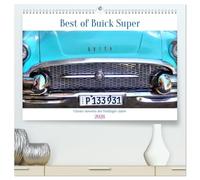 Best of Buick Super - Chrom-Juwelen der Fünfziger Jahre (hochwertiger Premium Wandkalender 2026 DIN A2 quer), Kunstdruck in Hochglanz: Verschiedene Modelle des Buick Super in Kuba