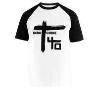 Best of Indochine Band Logo1 Exselna Genres Rock T-Shirt Blanc À Manches Courtes T-Shirt De Baseball Unisexe