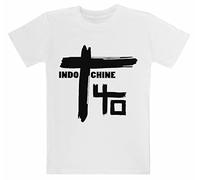 Best of Indochine Band Logo1 Exselna Genres Rock T-Shirt Blanc À Manches Courtes T-Shirts Enfant