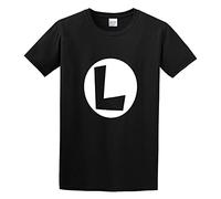 Best of Luigi Logo Funny Video Game Costume Men's T-Shirt Unisex Black Cotton Print Tee Shirts M