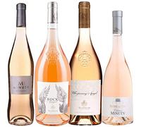 Best of Provence - Lot de 4 bouteilles - Minuty : M/Rose et or - Esclans : Rock Angel/Whispering Angel - Côtes de Provence Rosé 2020 (4 * 75cl)