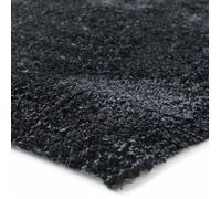 BEST OF - Tapis salon ou chambre à poils longs toucher laineux moelleux 130 x 190 cm Noir